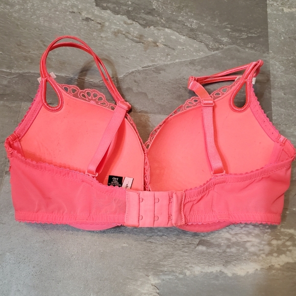 Victoria's Secret Sexy Little Things...bra. Lace. Push Up. Neon pink. Size 34D. - Picture 4 of 8